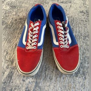 Men’s red and blue vans
